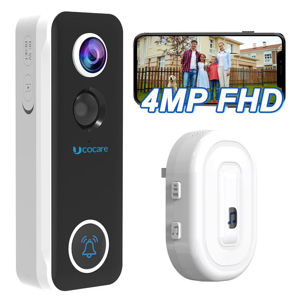 Smart Home Video - UCOCARE 4MP Kabellose WLAN-Video-Türklingel P5 Intelligente