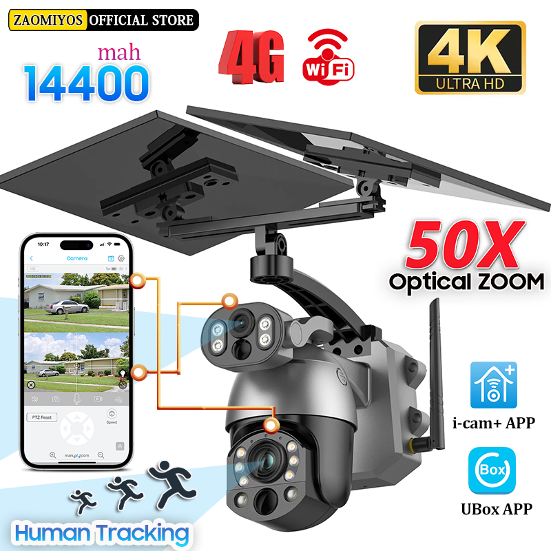 Smart Home Camera Ezviz - 4K 50X ZOOM 10MP Solarkamera 4G