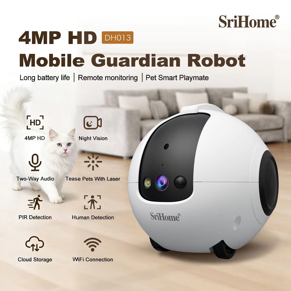 Smart Home Camera Ezviz - Srihome 4MP Mobile Intelligente Roboterkamera Batteriebetriebene