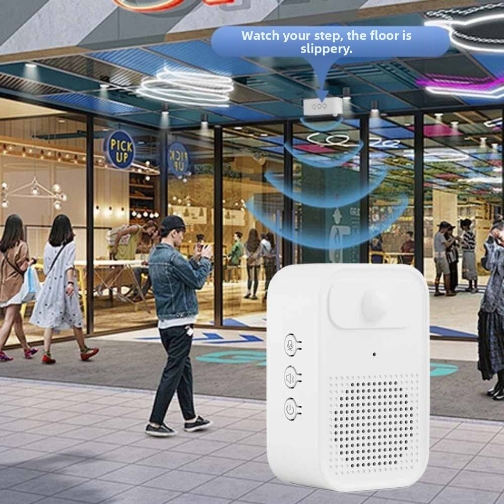 Wireless Door Sensor - Infrarot-Sensor Willkommens-Türklingel mit Aufnahmefunktion, Drahtloser Türsensor-Alarm,