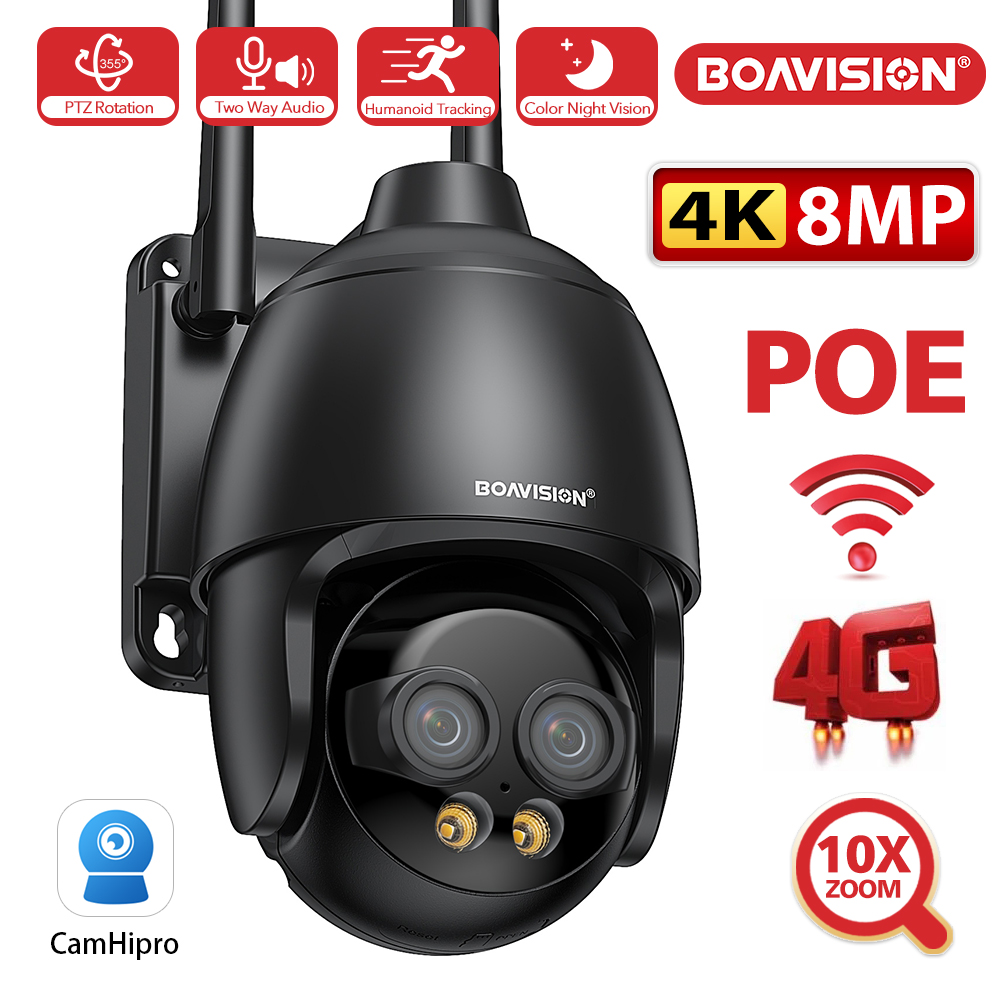 Smart Home Camera Ezviz - HD 8MP WIFI/4G SIM Karte/POE Überwachungskamera