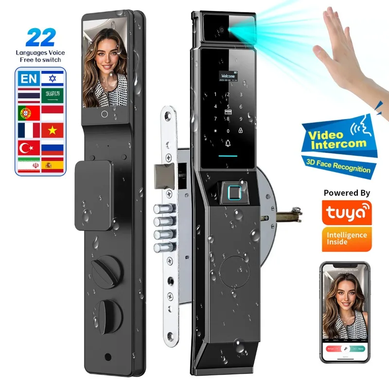 Smart Home Door Lock - IP66 Wasserdichtes Smart-Türschloss mit Handflächen- und