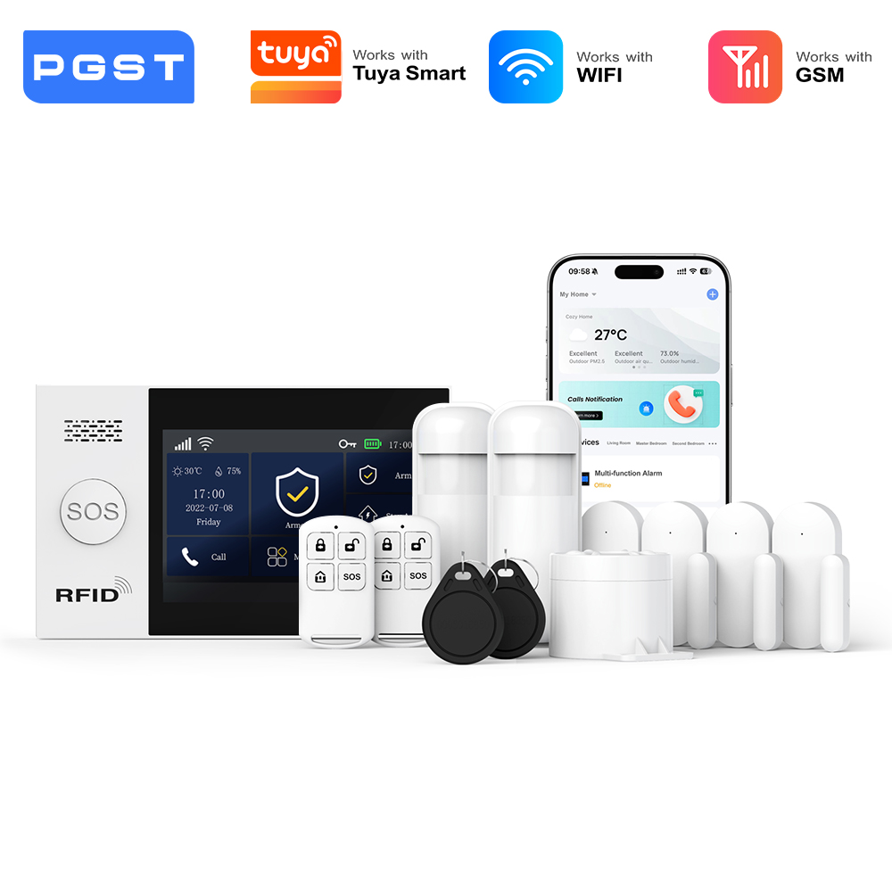 Smart Home Wiser - PGST intelligente Einbruchmelder Komplettset WiFi 2G