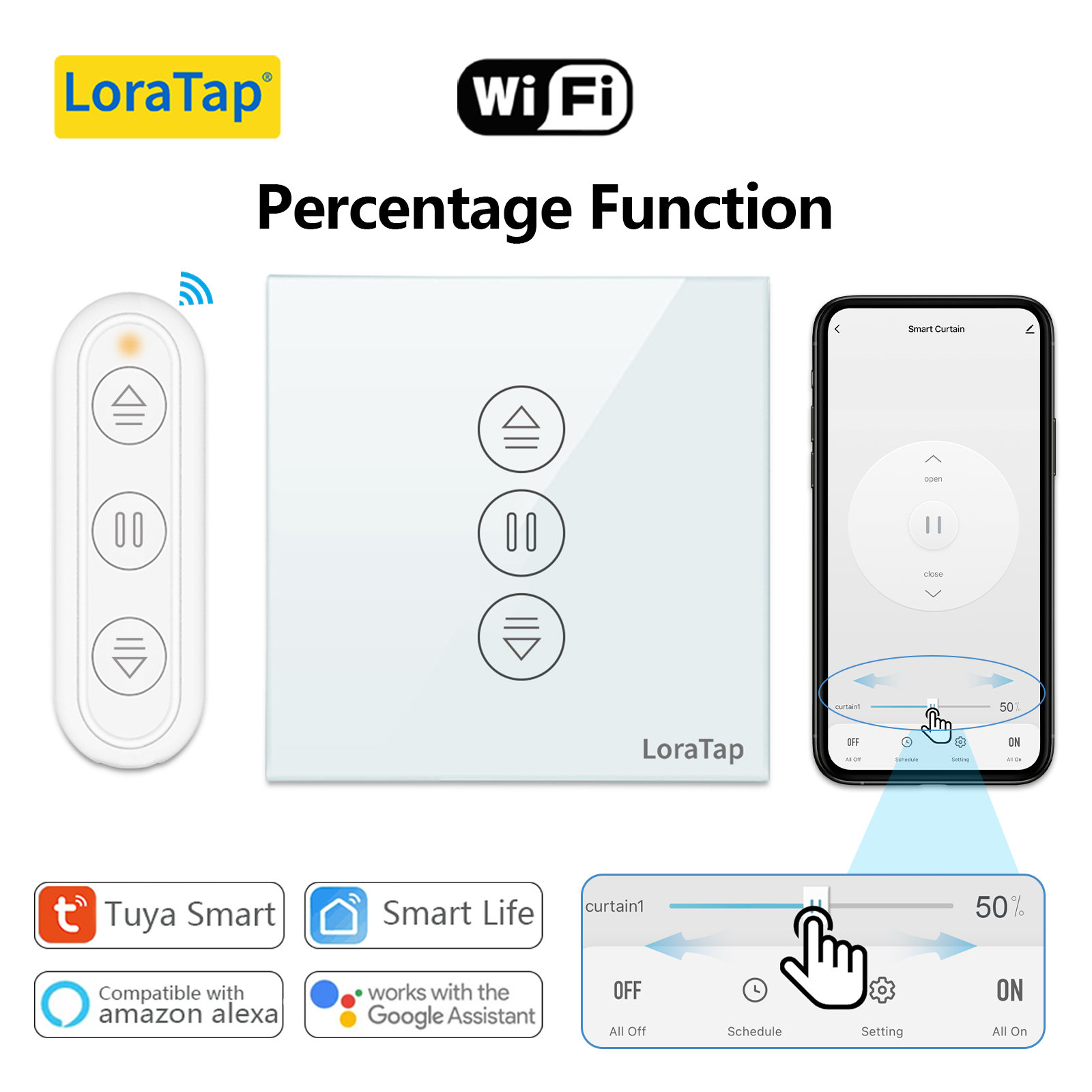 Universal Remote Smart Home - Tuya Smart Life EU WiFi Rollladen-Vorhangschalter
