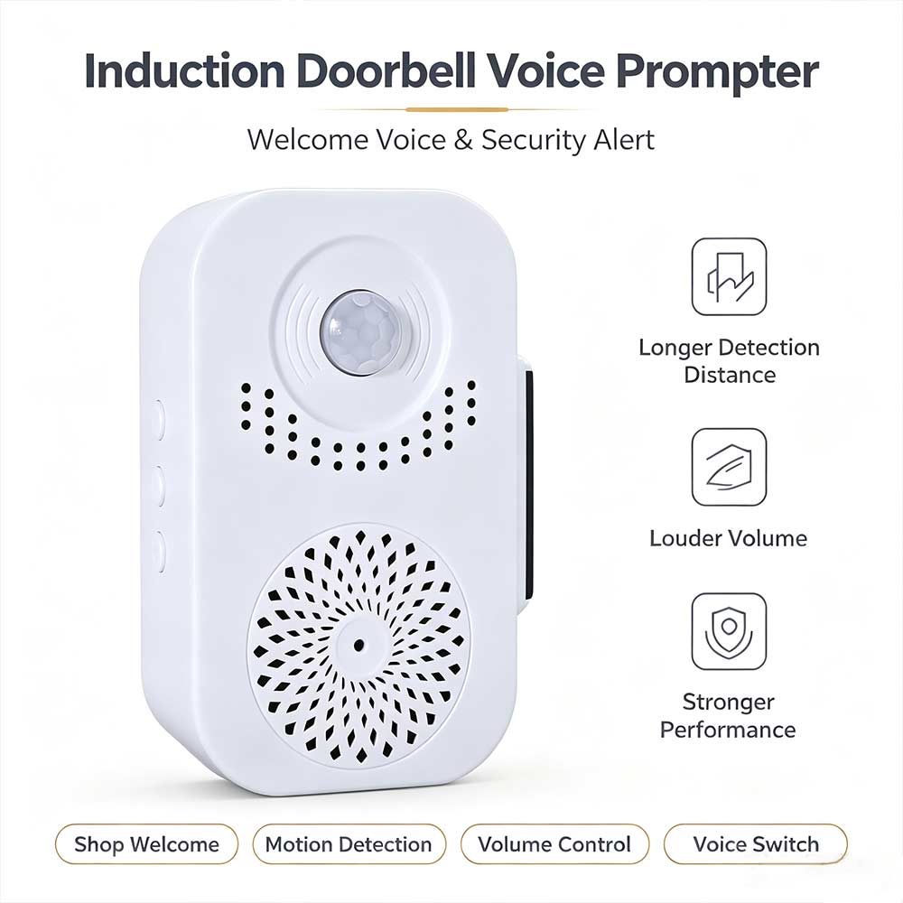 Wireless Door Sensor - Drahtloses Sicherheitserinnerungs-Alarmgerät, Willkommens-Türklingel mit PIR-Bewegungssensor, Gästewillkommensklingel,