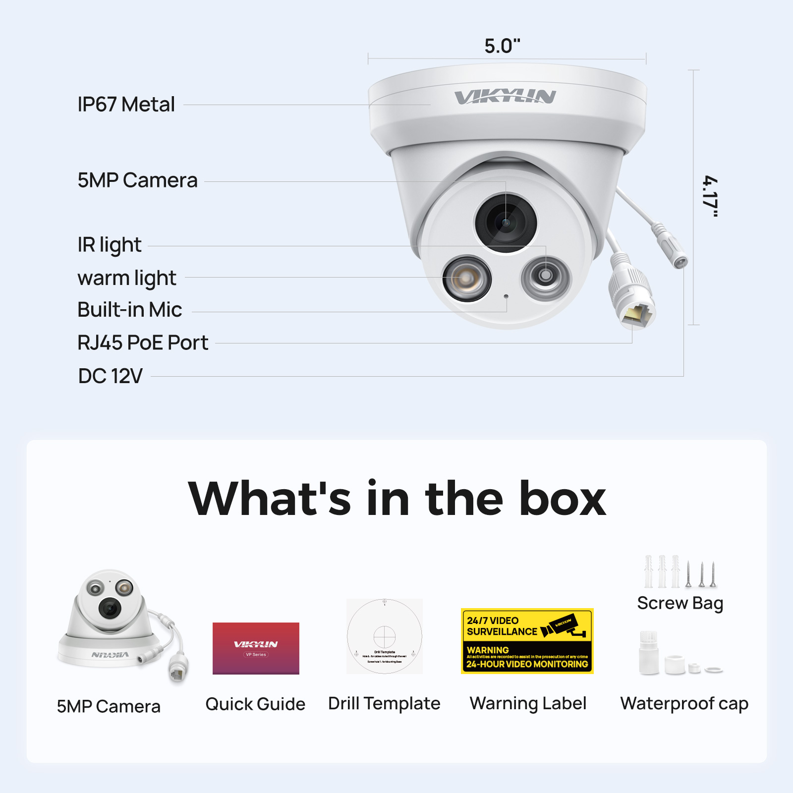VIKYLIN 5MP Smart Dual Light I – Smart Home Microsoft Bewertung und Preis